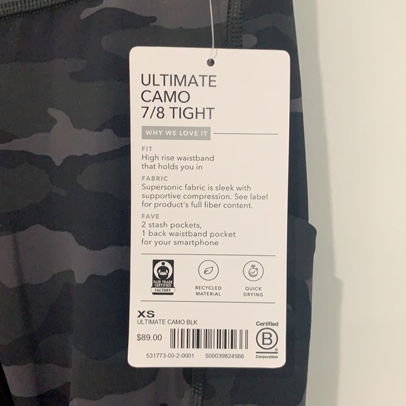 Athleta Ultimate Camo 7/8 Tight. Size XS. - Picture 5 of 9
